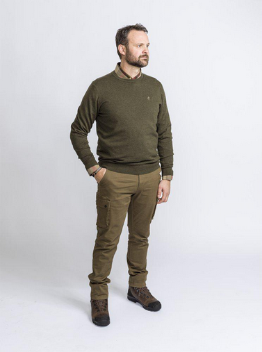 Värnamo Crewneck Knitted Sweater – Men - Dark Copper - Pinewood