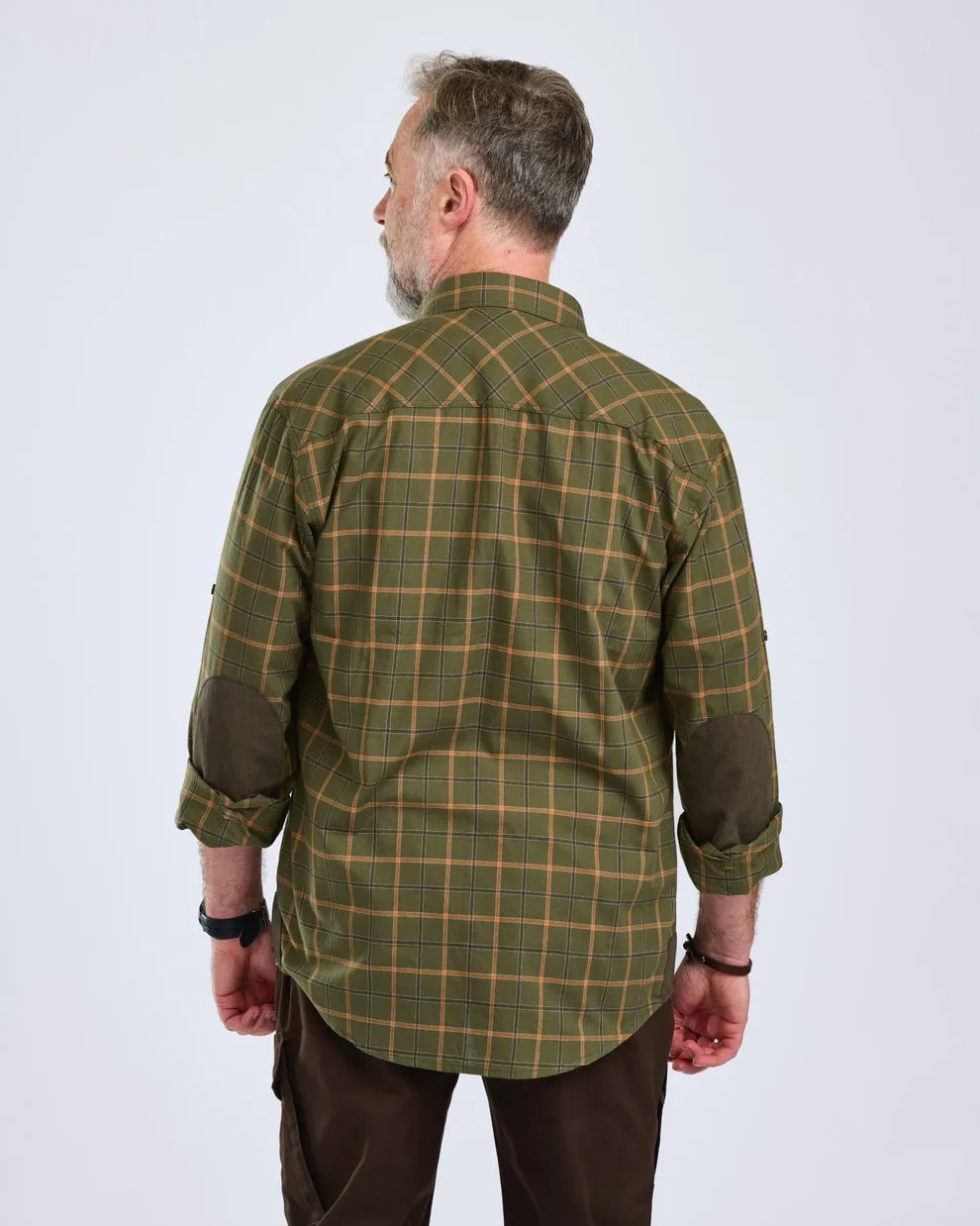 Värnamo shirt - Men - D. Green Mel - Pinewood