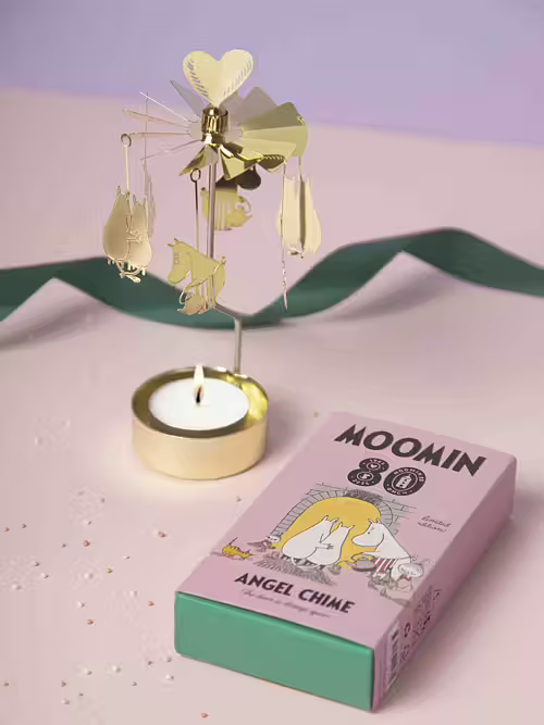 Rotary candle holder Moomin "80 Years" Gold - Pluto Produkter