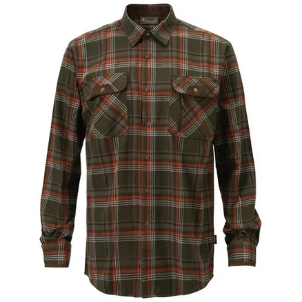 Prestwick Exclusive Shirt - Men - Green / B. Orange - Pinewood