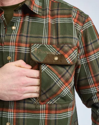 Prestwick Exclusive Shirt - Men - Green / B. Orange - Pinewood