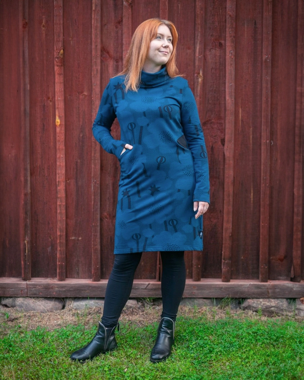 Jurk ROUTA knit dress Buttercup Storm S-XXXL - Paapii Design