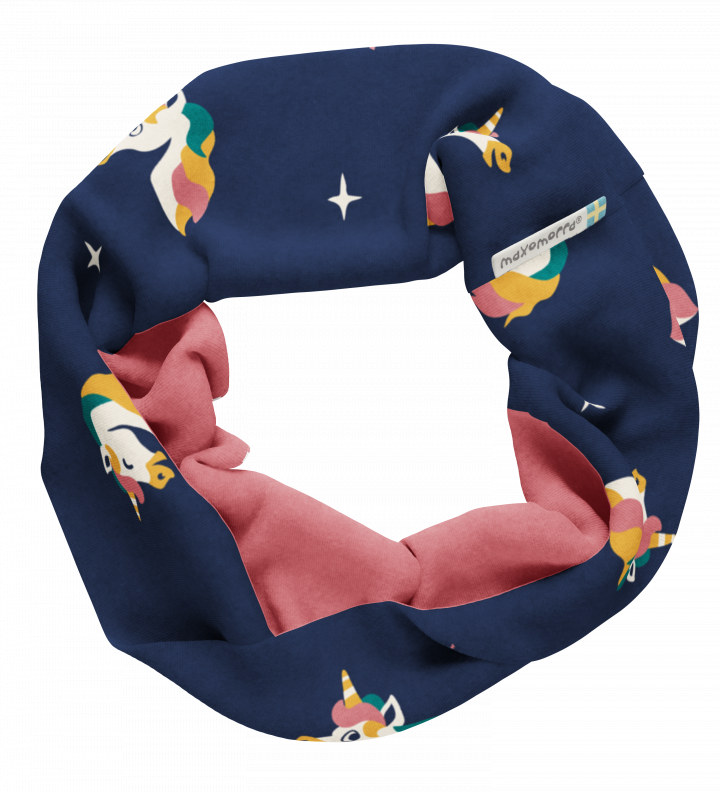 Kolsjaal / Scarf Lined Tube Unicorn Blue - Maxomorra