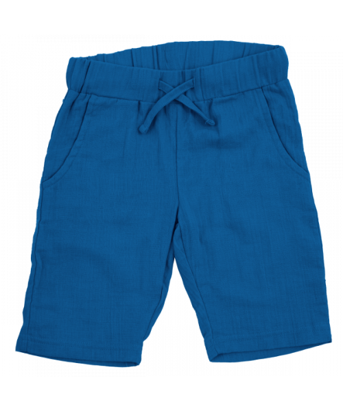 Korte broek / Shorts Knee Muslin Blue - Maxomorra