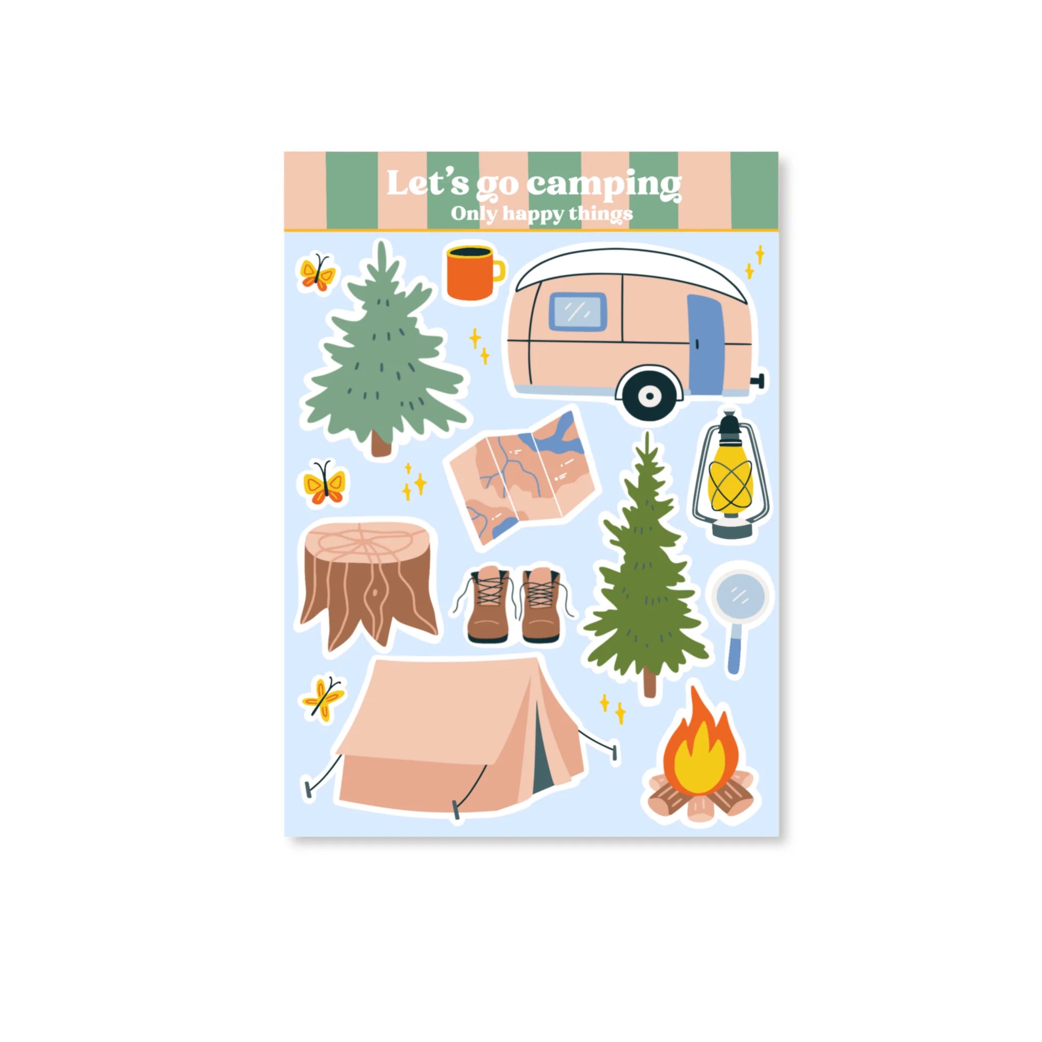 Stickervel Let's Go Camping - Only Happy Things