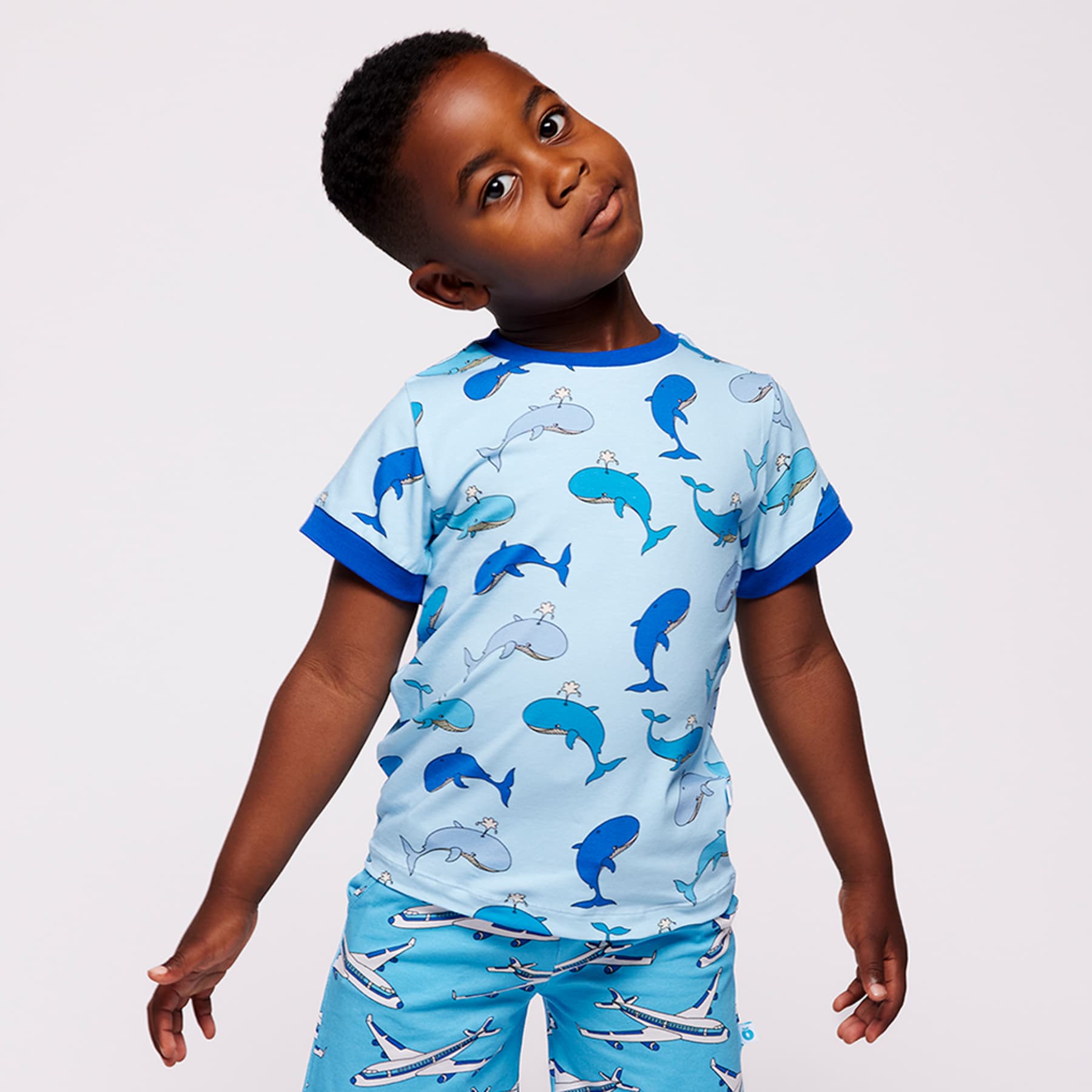 T-shirt Elstar with Whales - Småfolk
