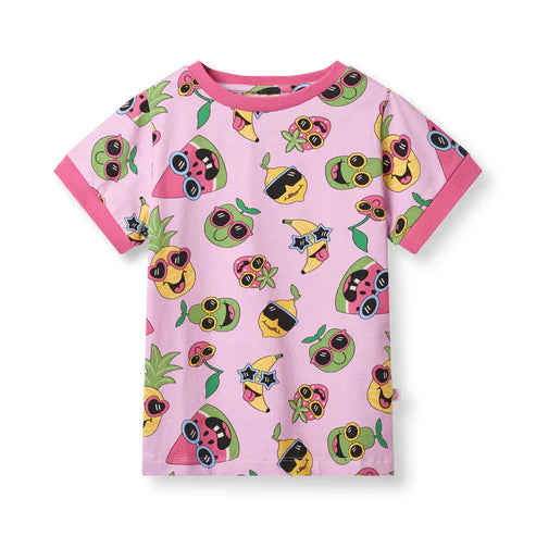 Småfolk T-shirt met fruitprint biologisch katoen kind