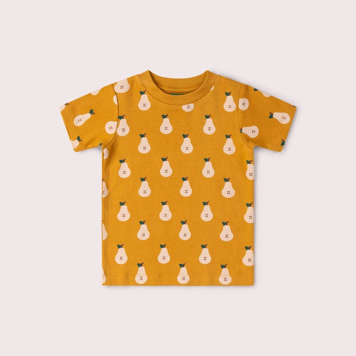 Little Green Radicals T-shirt Summer Pears biologisch katoen kind met peer print