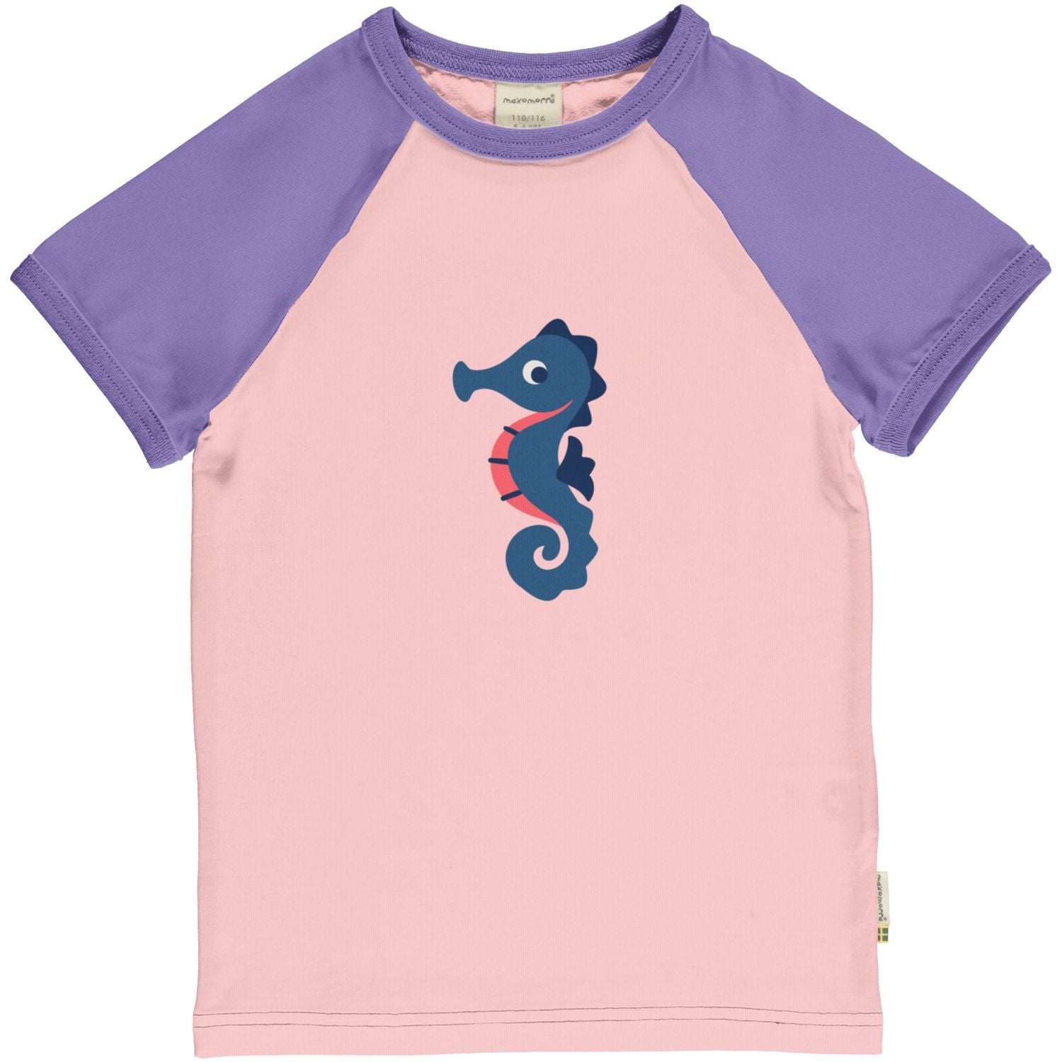 Top van Maxomorra met grote seahorse print van biologisch katoen