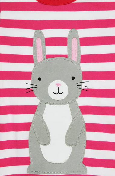 T-shirt Bunny Applique Pink - Toby Tiger
