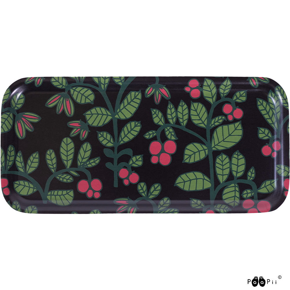 Dienblad / TRAY Lingonberry Black 27x13cm – Paapii Design