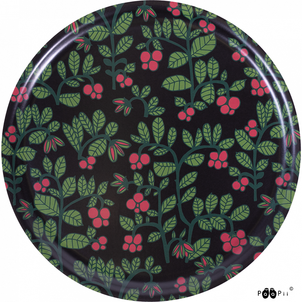 Dienblad / TRAY Lingonberry Black 35cm – Paapii Design