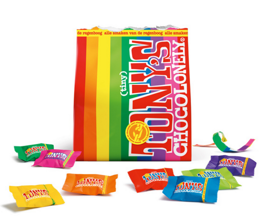 Tiny Tony's regenboog zak 135 gram - Tony’s Chocolonely