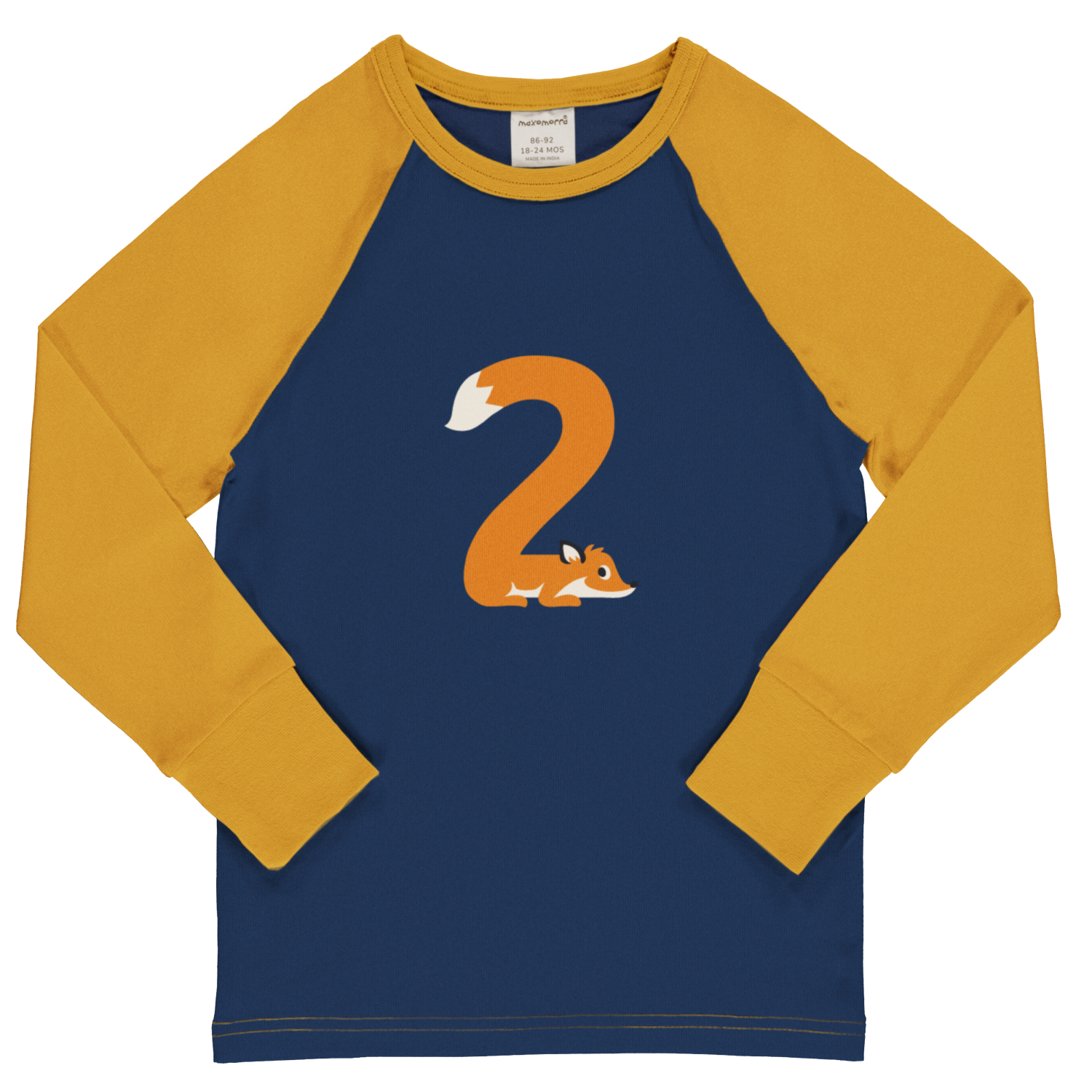 Longsleeve Top LS Raglan Age 2B - Maxomorra