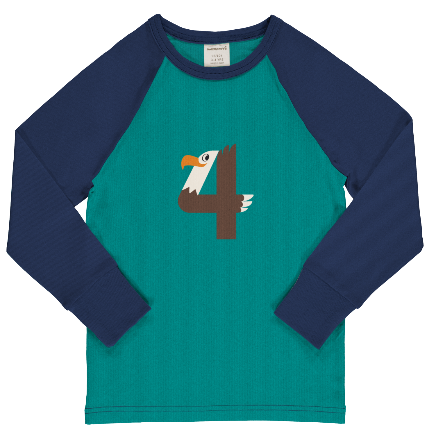 Longsleeve Top LS Raglan Age 4B - Maxomorra