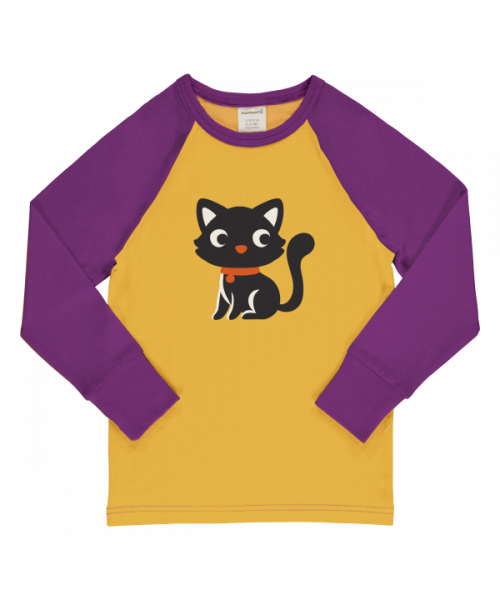Longsleeve Top LS Raglan Cat - Maxomorra
