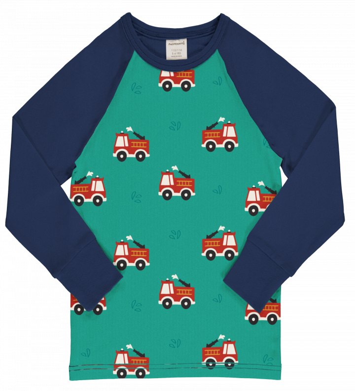 Longsleeve Top LS Raglan Fire Truck - Maxomorra