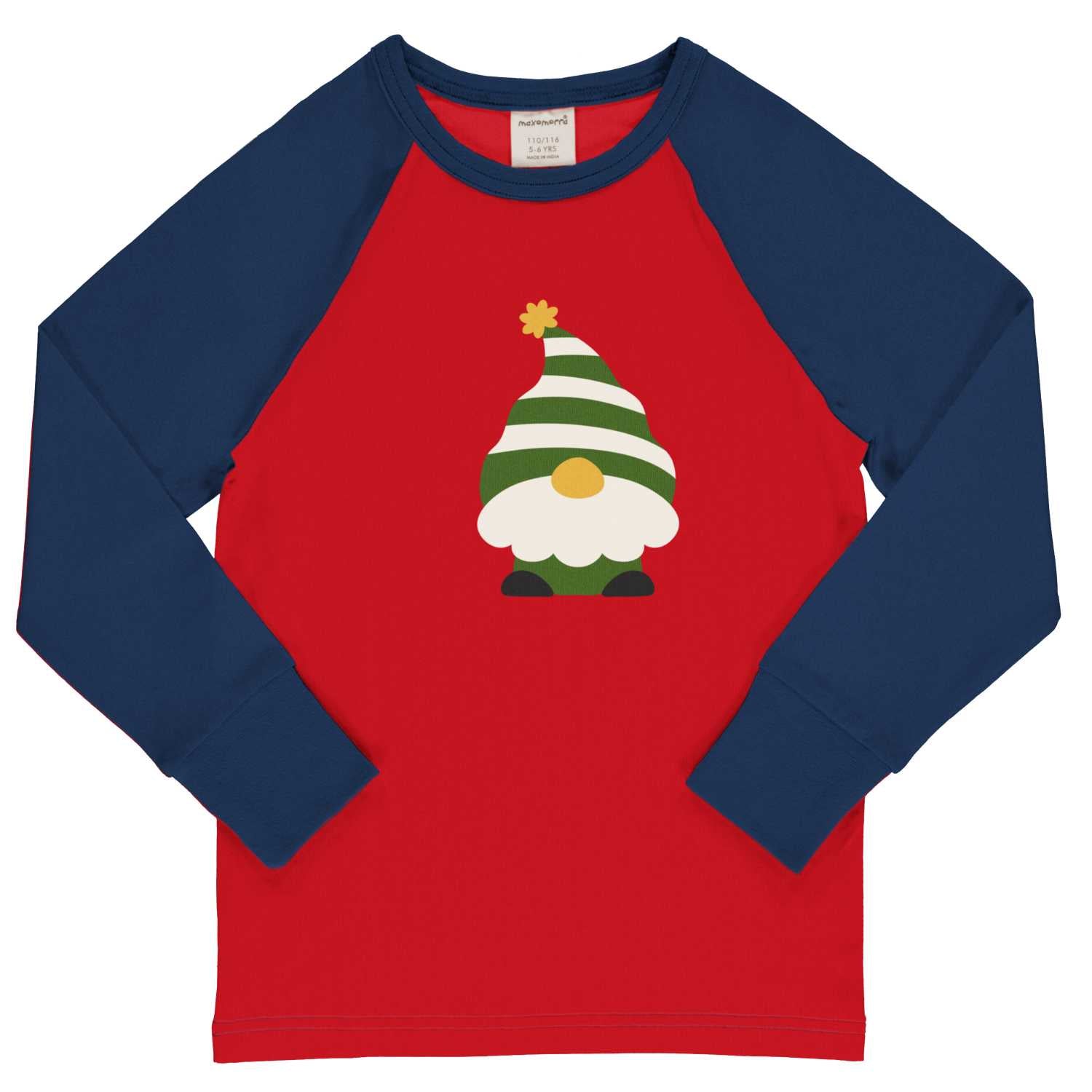 Longsleeve Top LS Raglan Swedish Santa - Maxomorra