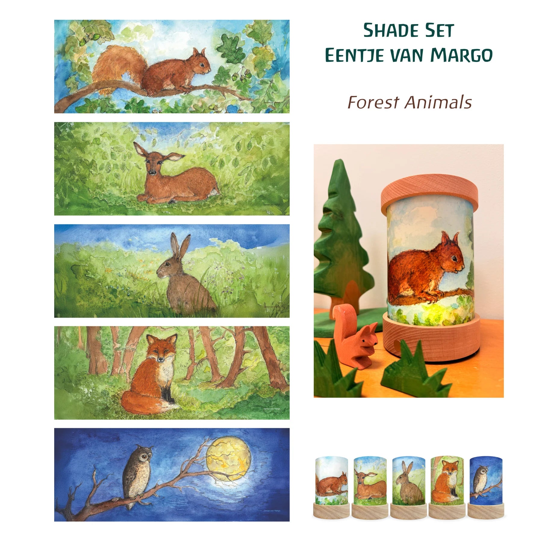 Toverlux Shades Set Forest Animals / Bosdieren – Eentje van Margo
