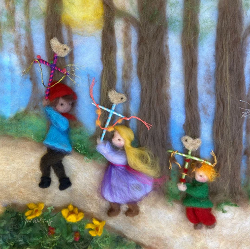 Toverplaat F07. Pasen Brood haantjes – Het Wol Feetje