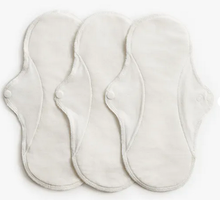 Wasbaar maandverband dag (regular) met sluiting 3 st. Naturel - ImseVimse