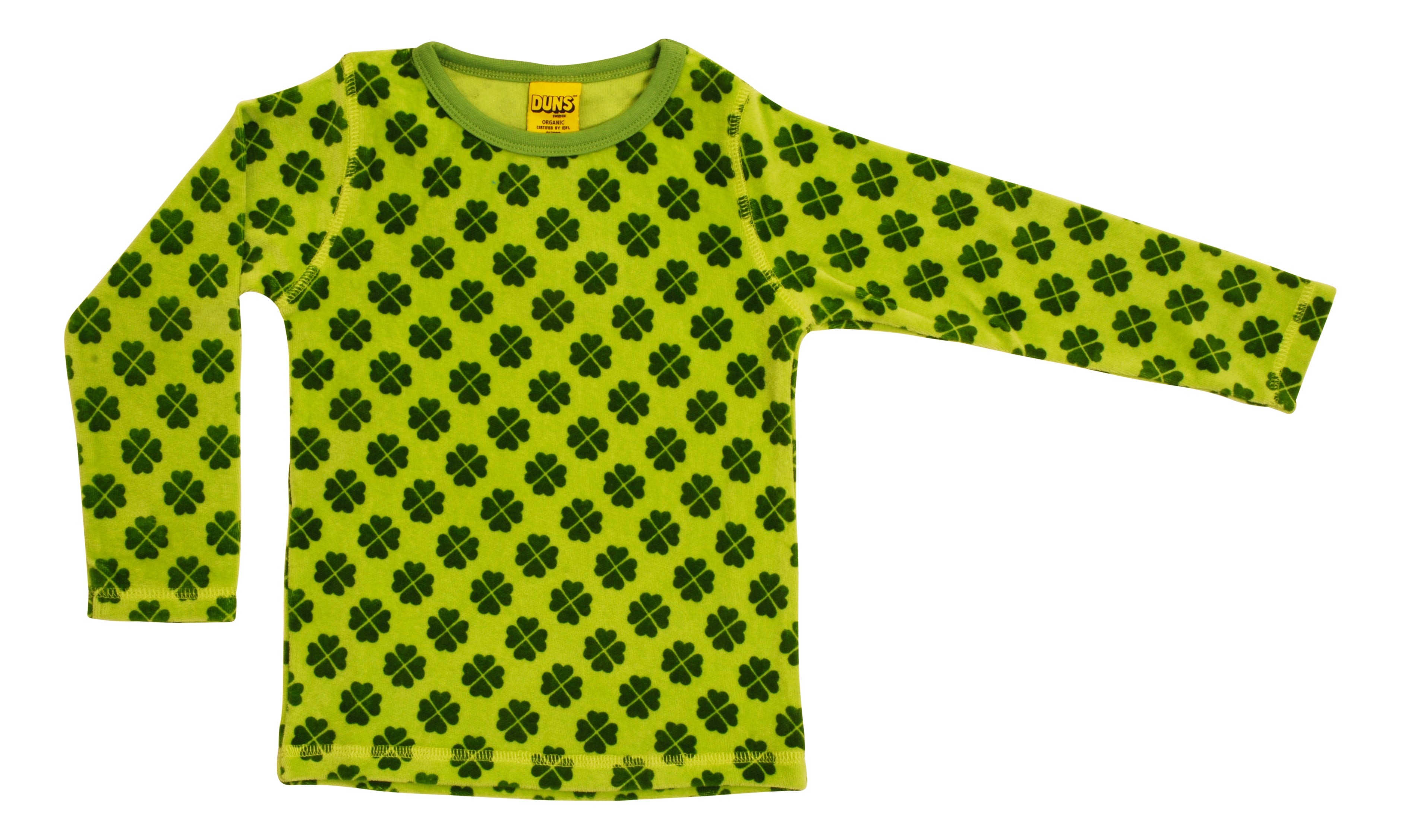 Longsleeve Velour Top Clover Green - Duns Sweden