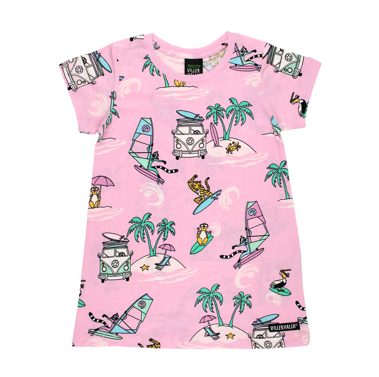 Jurk Dress SS Surf Raspberry - Villervalla