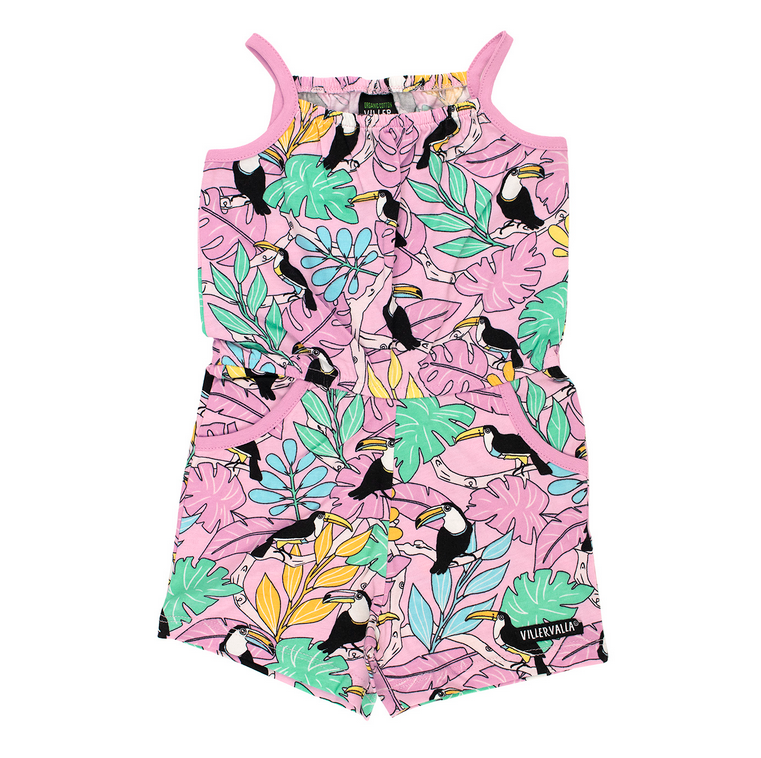 Jumpsuit (jurk met korte broek) Toucan Flamingo - Villervalla
