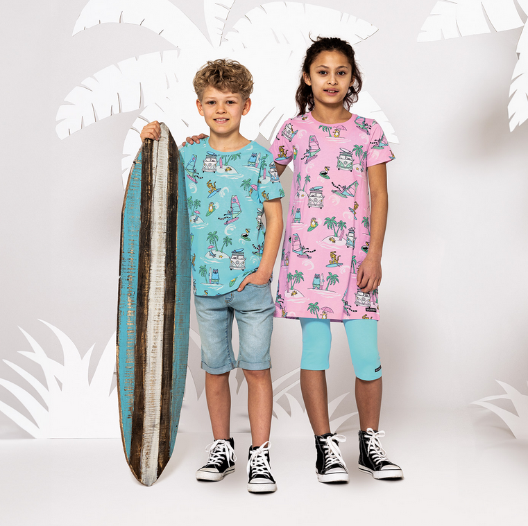 Adult T-shirt Surf Raspberry S t/m XL - Villervalla