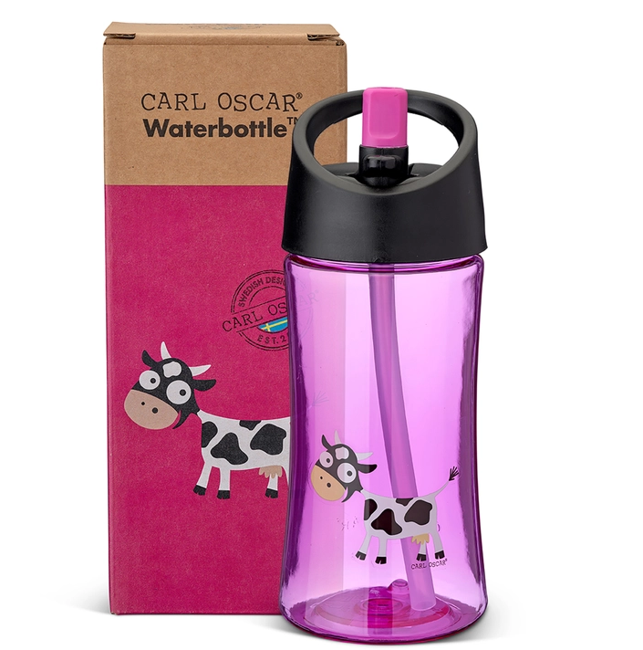Water Bottle 0.35 L Cow Pink – Carl Oscar