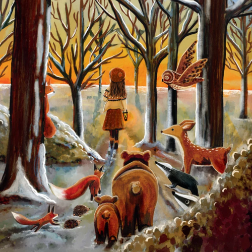 Toverplaat Whisperer Of The Woods - Illustrator under a blankie