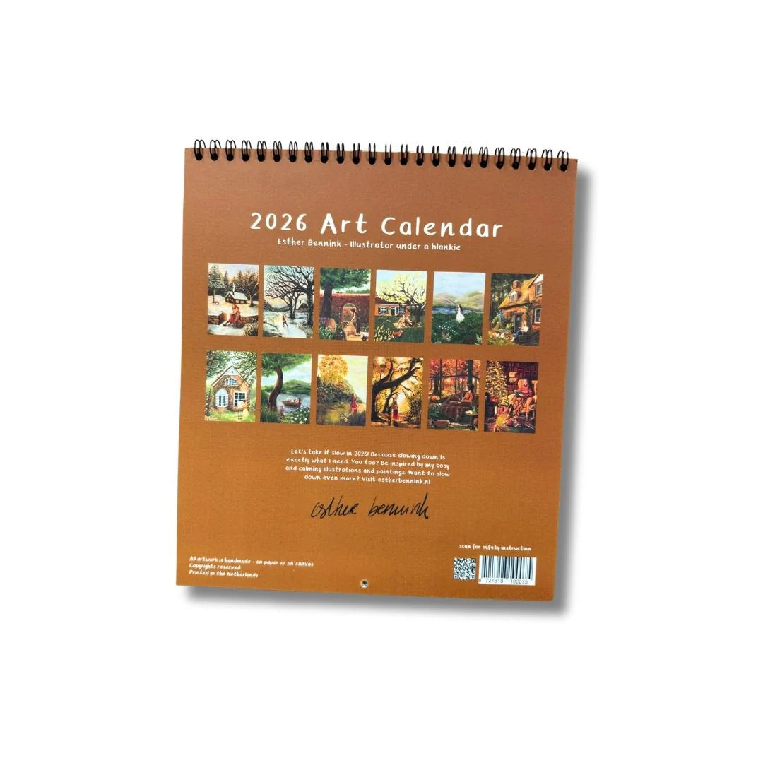 Kalendar 2026 'a year to go slow' - Illustrator under a Blankie