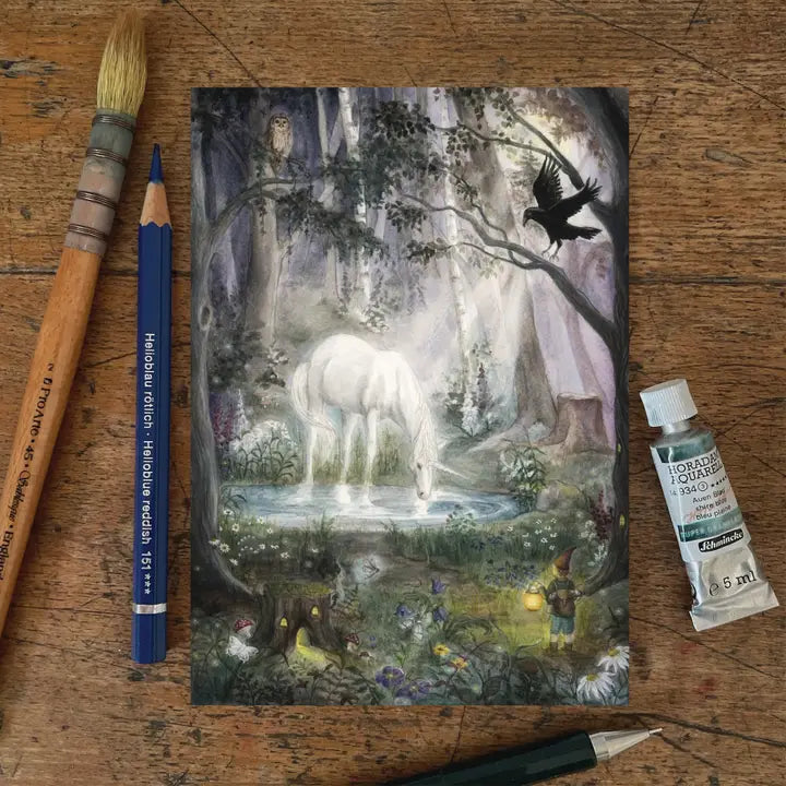 Ansichtkaart Betoverd Bos / Enchanted Forest – Mhairi Hellbrandt Illustrations