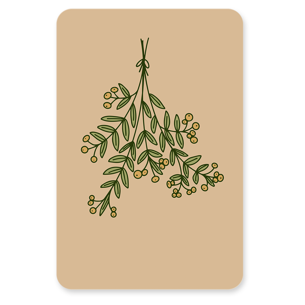 Postkaart Mistletoe Blush - Silly Goose