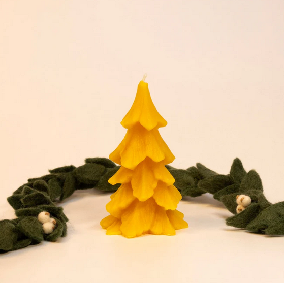 Kerstboom Bijenwas kaars – De Muisjes