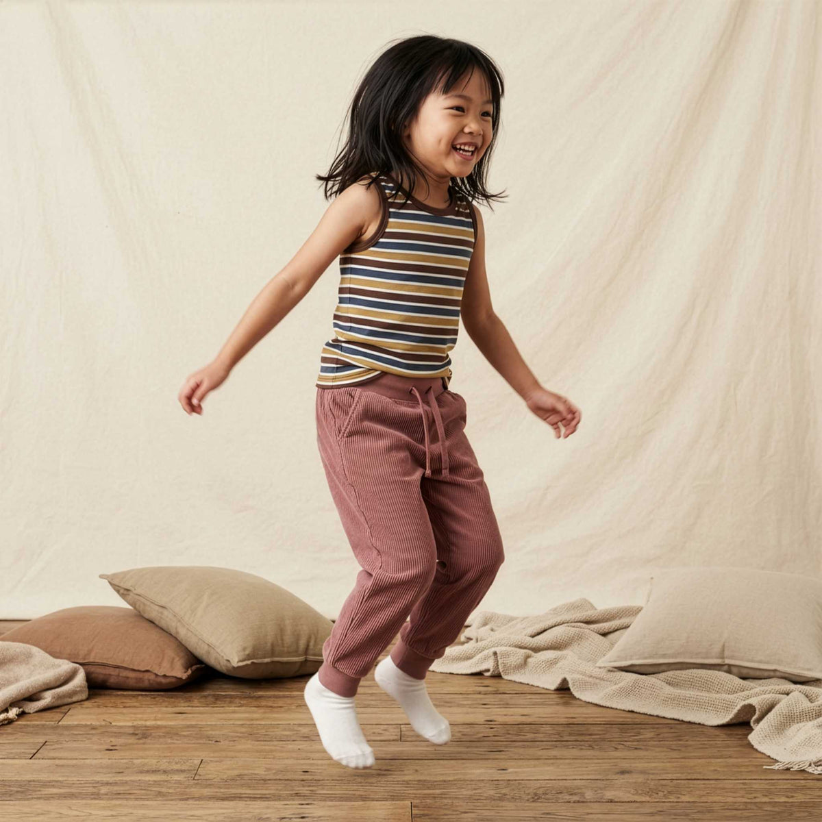 Broek / Pants Jogger Corduroy PINK - Maxomorra