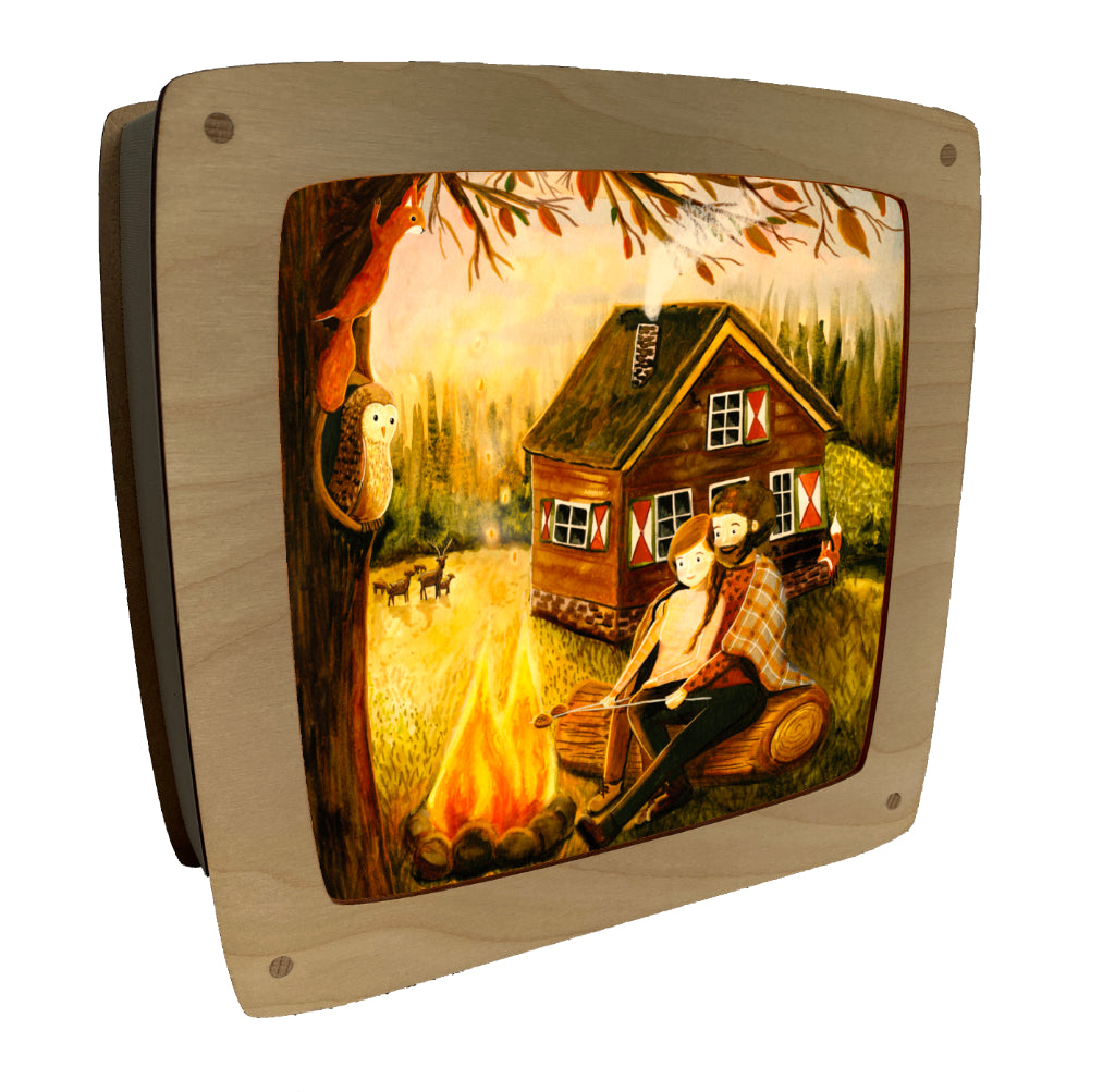 Toverplaat kampvuur / Magic sheet bonfire - Illustrator under a blankie