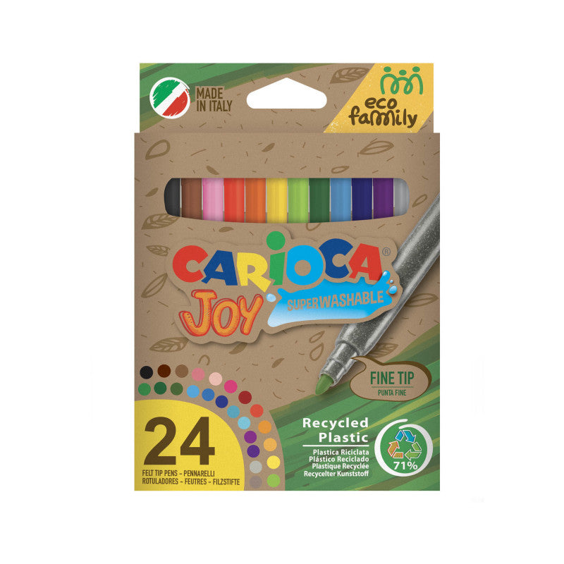 Eco Family Joy Viltstiften 24-pack - 71% recycled plastic - Carioca