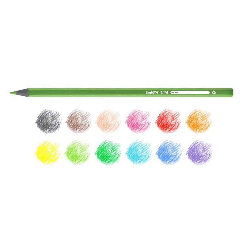 Eco Family Kleurpotloden 12-pack - 79% recycled plastic - Carioca