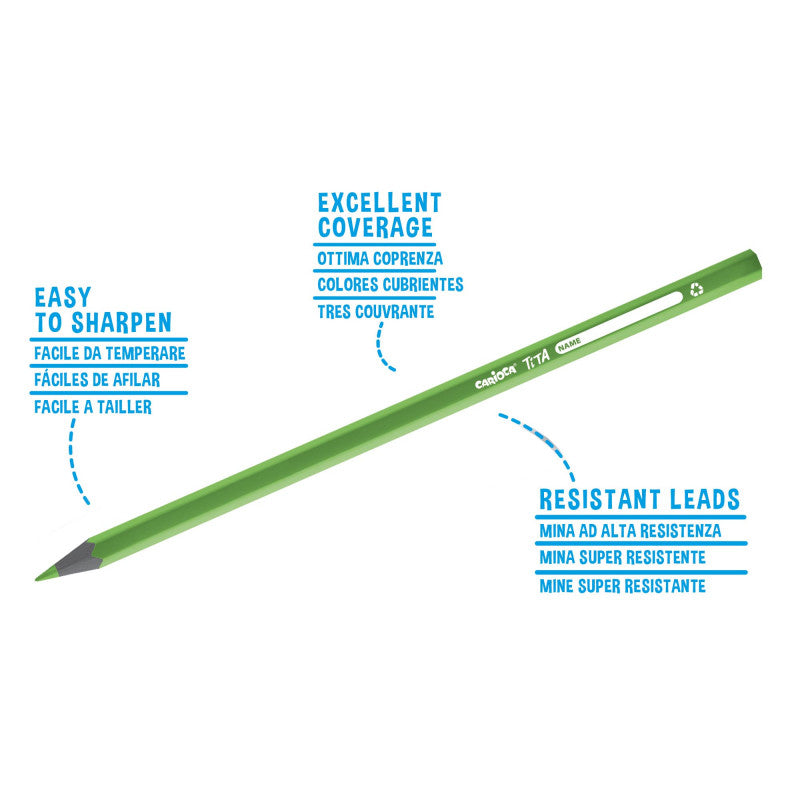 Eco Family Kleurpotloden 12-pack - 79% recycled plastic - Carioca