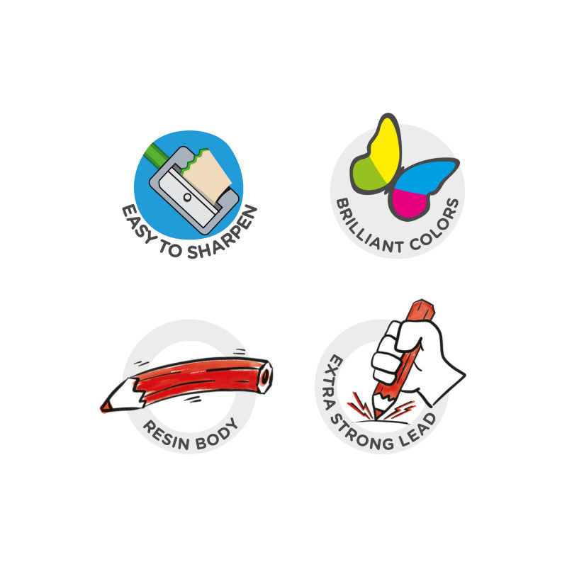 Eco Family Kleurpotloden 12-pack - 79% recycled plastic - Carioca