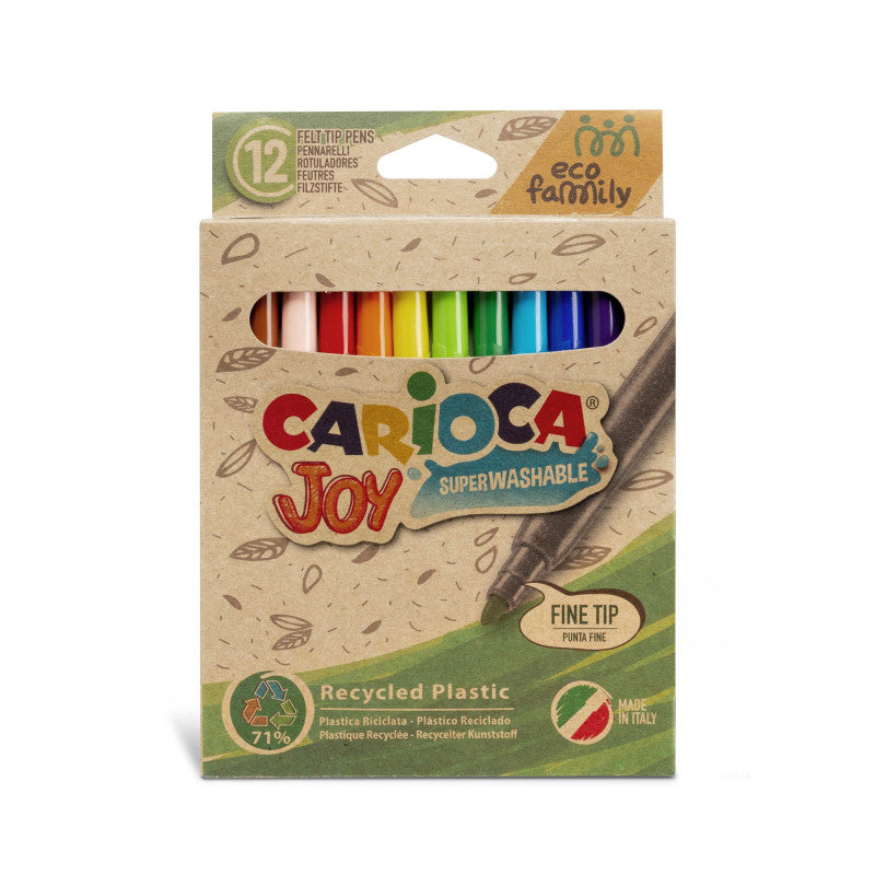 Eco Family Joy Viltstiften 12-pack - 71% recycled plastic - Carioca