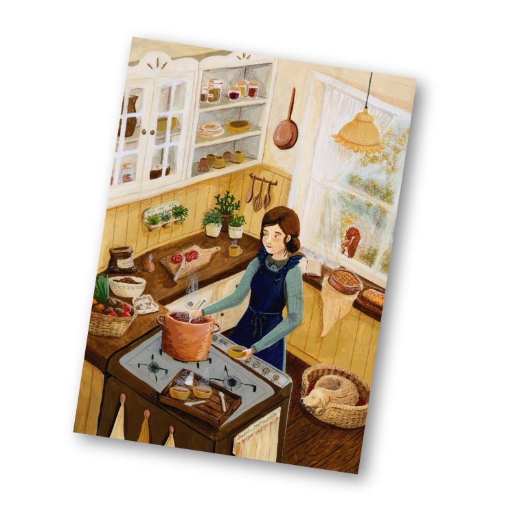 Kaart keuken cosiness - Illustrator under a blankie
