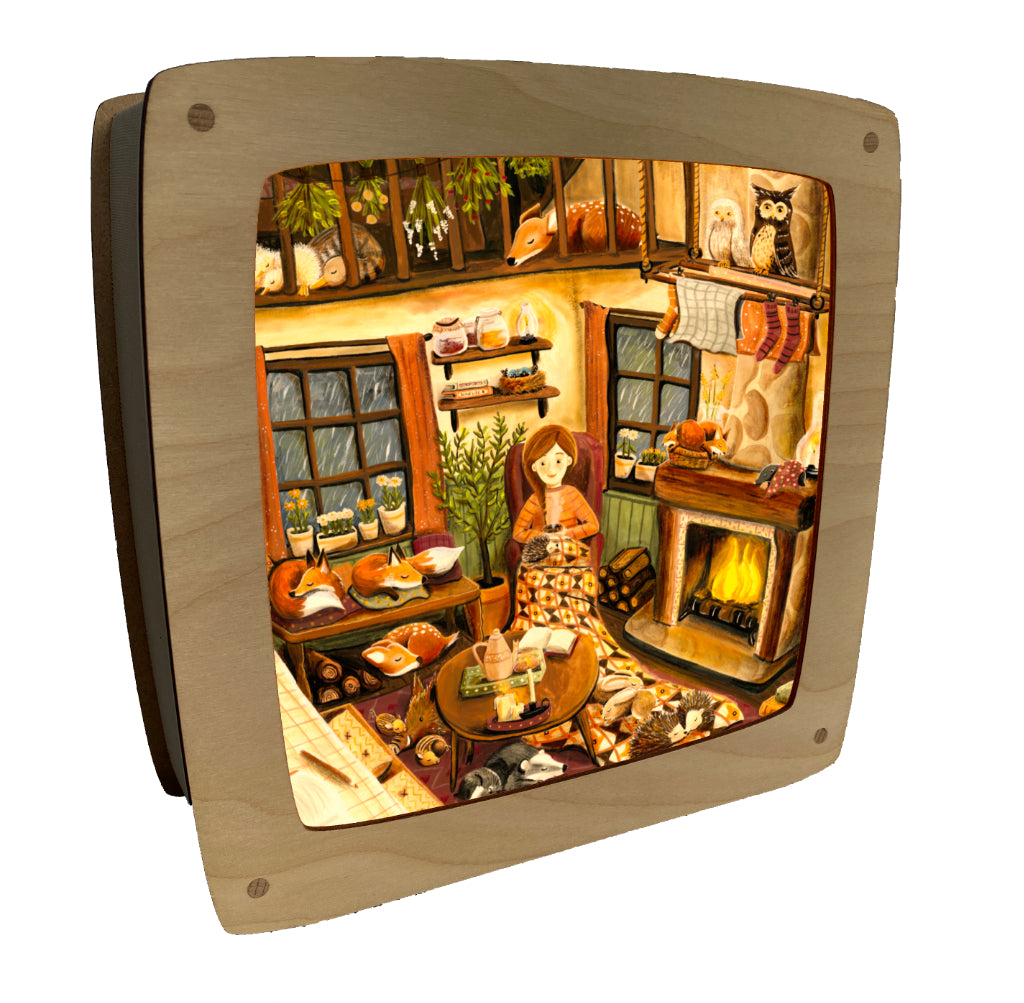 Toverplaat knus schuilen / Magic sheet cosy shelter - Illustrator under a blankie