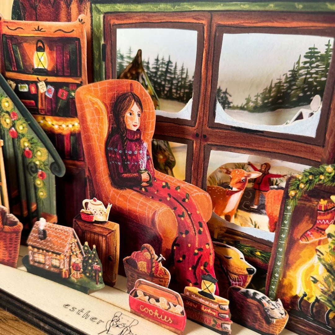Cosy Up Advent Calender - Illustrator under a blankie
