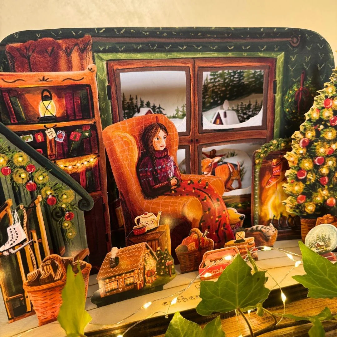 Cosy Up Advent Calender - Illustrator under a blankie