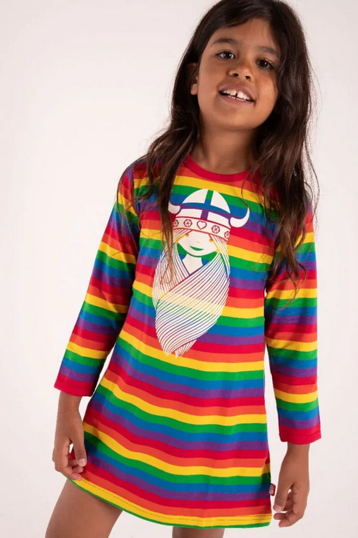 Jurk Danenanna Dress Rainbow FREJA - Danefae / DYR