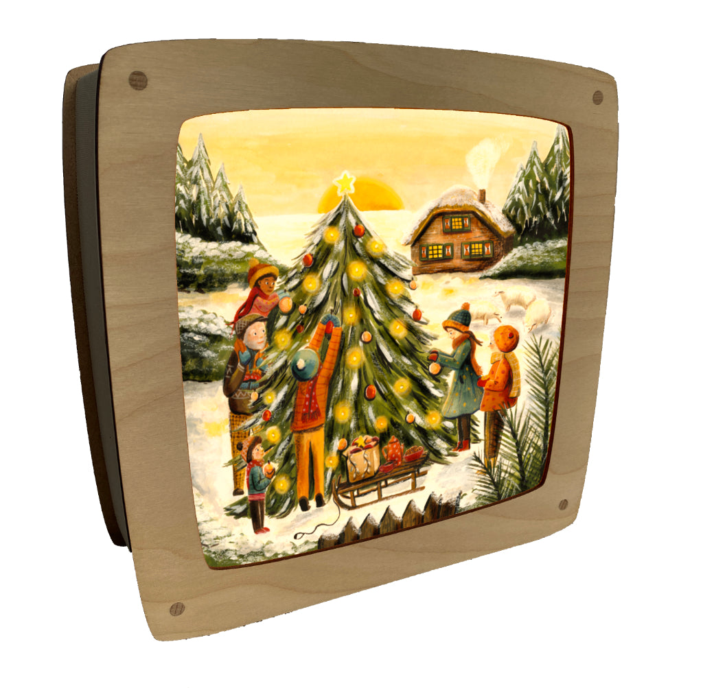 Toverplaat de grote kerstboom / Magic sheet the big Christmas tree - Illustrator under a blankie