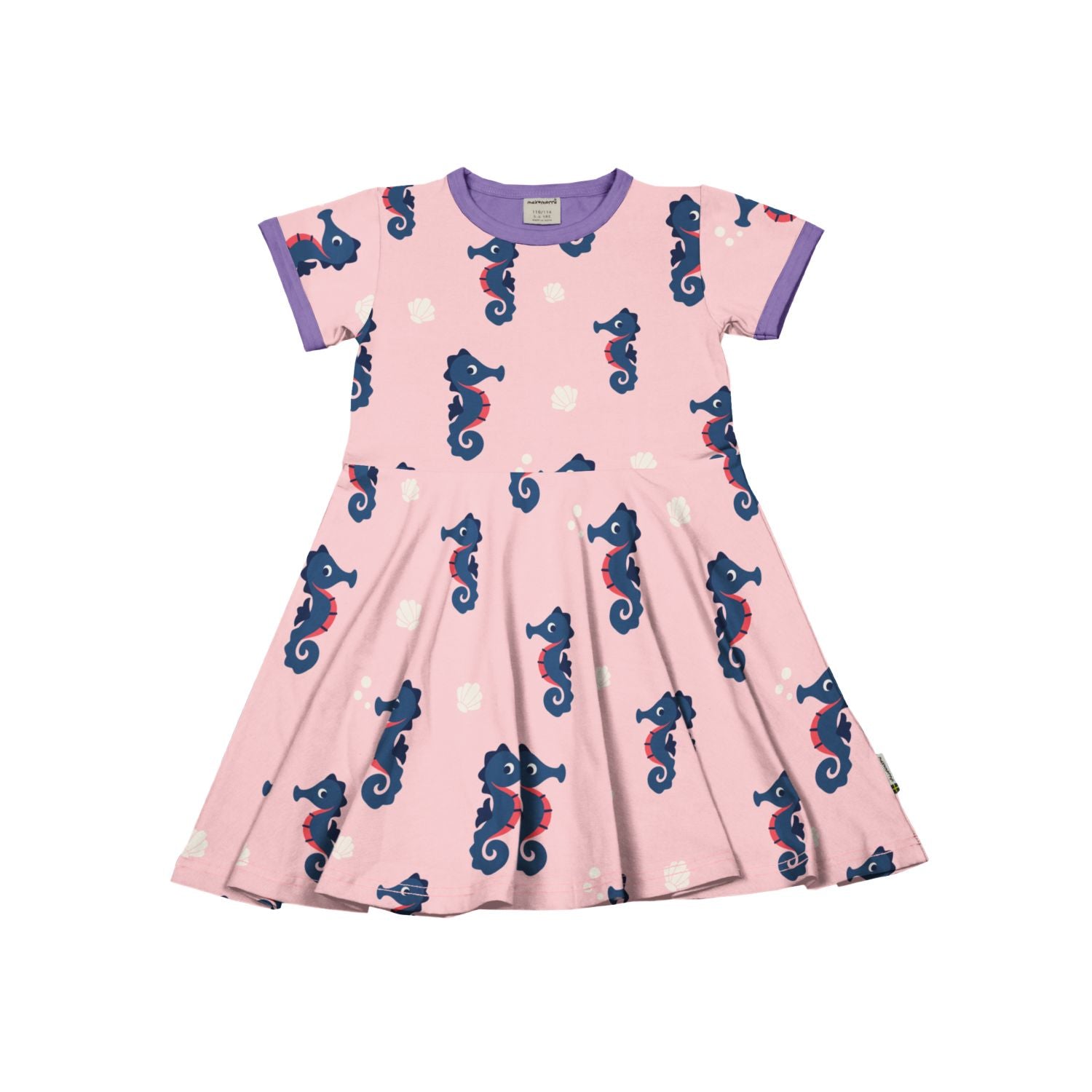 Jurk van Maxomorra met seahorse print van biologisch katoen