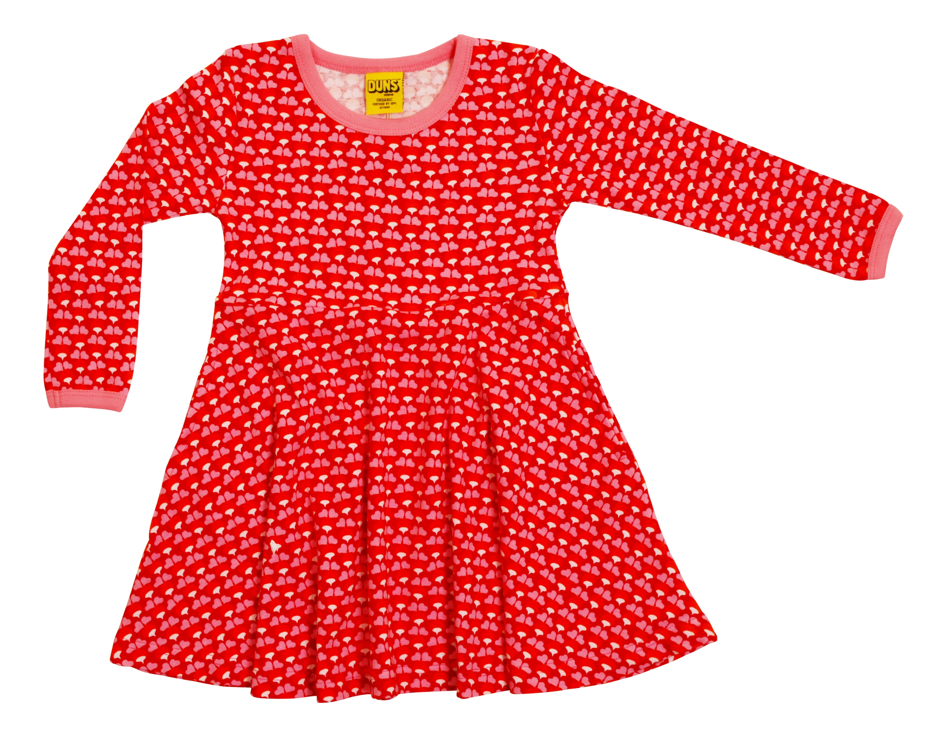 Jurk / LS Skater Dress Mini Radish Cerise Sachet Pink Tapin - Duns Sweden